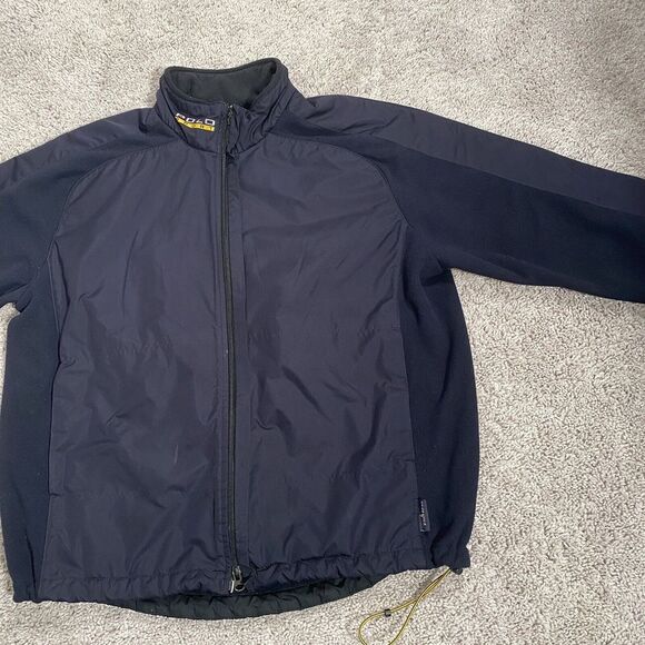 Polo Sport Ralph Lauren Polyester Mens Sz XL Fleece Lined Black Zip Coat Jacket - Picture 2 of 12